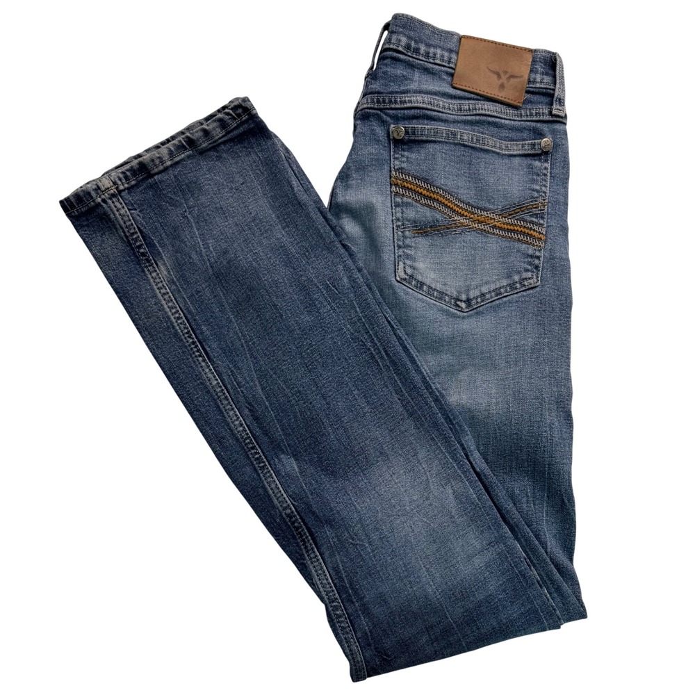 Wrangler 20X Mens Slim Straight Leg Jeans 32x36 Medium Wash Blue Denim